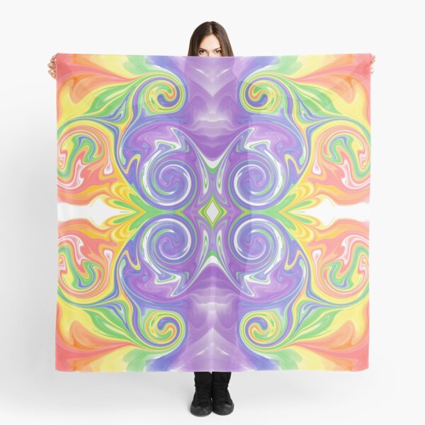 Rainbow Melted Milkshake Abstract Scarf