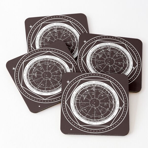 Item preview, Night sky astronomy star chart with constellations designed and sold by utopianpioneer.