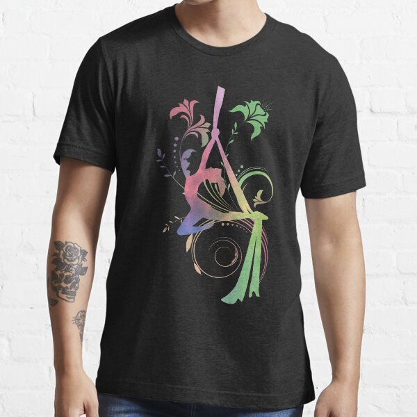 Cute Floral Aerial Silk Girl, Aerial Silks, Aerial Silks, Circus, Funny Lyra Essential T-Shirt