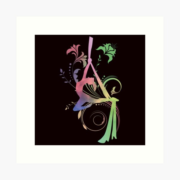 Item preview, Cute Floral Aerial Silk Girl, Aerial Silks,  Aerial Silks, Circus, Funny Lyra designed and sold by Aerial Addicts.