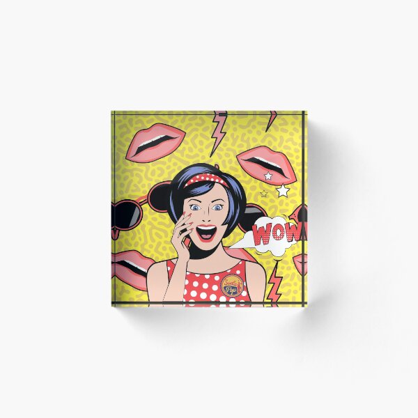 Aperçu de l'œuvre Pop Art Fille créée et vendue par CurlyFayeDesign.
