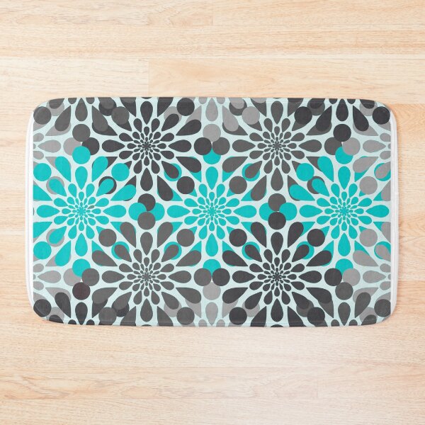 Item preview, Teal and Gray Flower Pattern designed and sold by katiemarie2013.