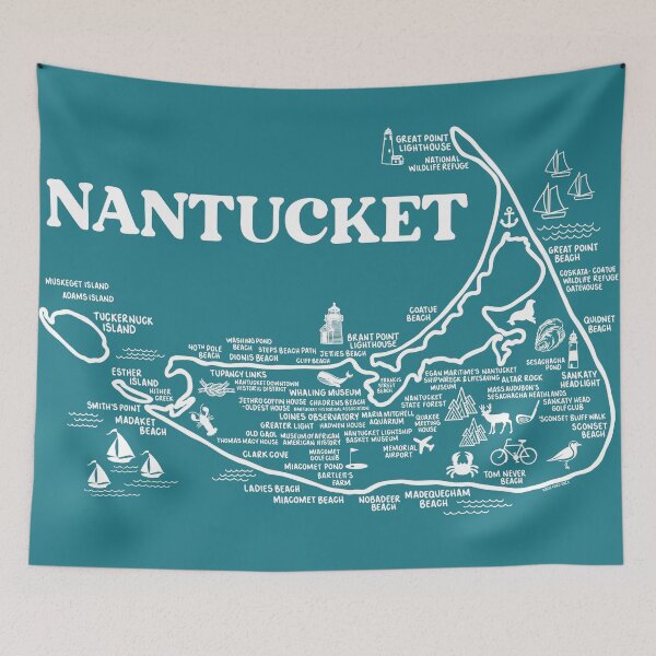 Item preview, Nantucket Map  designed and sold by fiberandgloss.