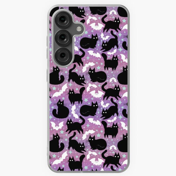 Aperçu de l'œuvre Halloween pastel avec des chats noirs créée et vendue par dragonstarart.