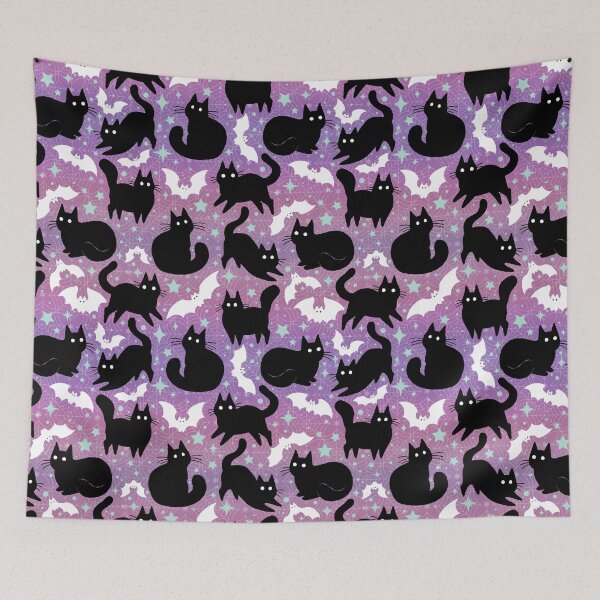 Item preview, Pastel Halloween with Black Cats designed and sold by dragonstarart.