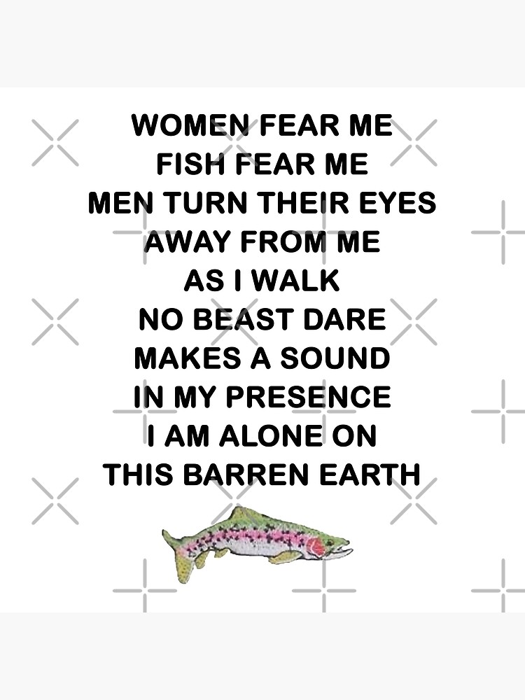 Fish Want Me Women Fear Me Meme Sticker for Sale by Merch-On