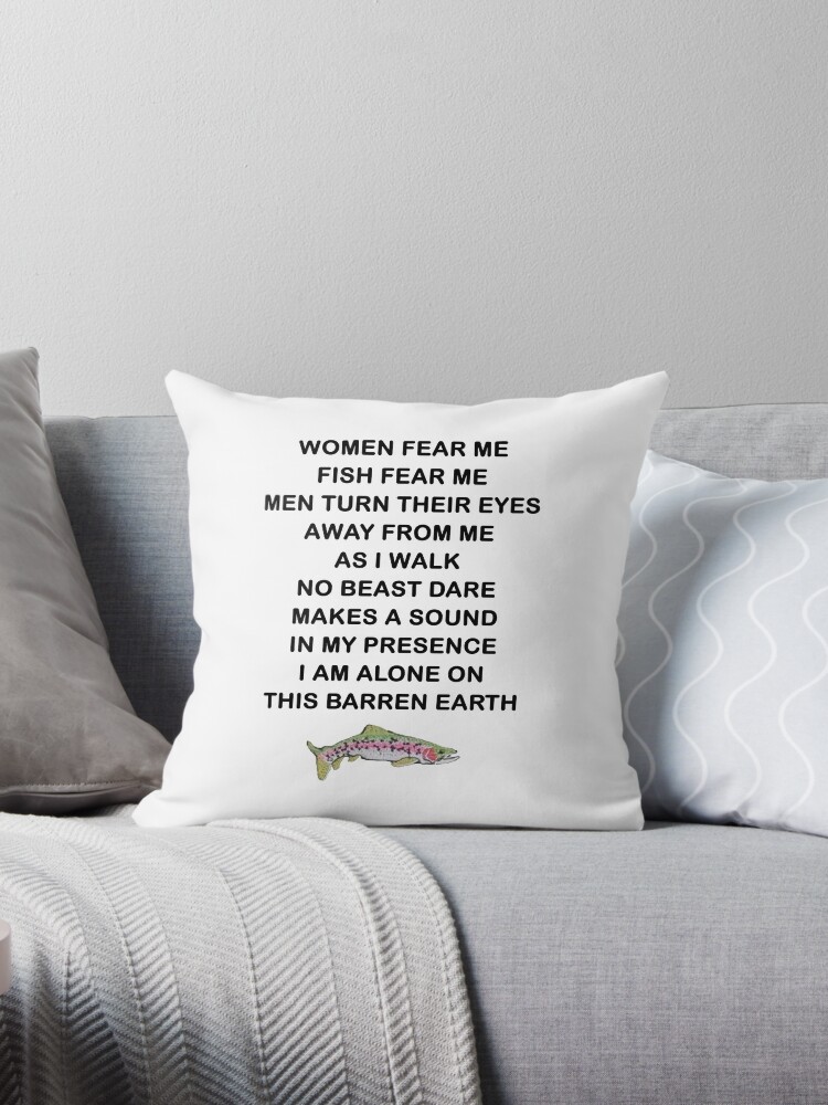 Women Want Me Fish Fear Me Meme  Pillow for Sale by Merch-On