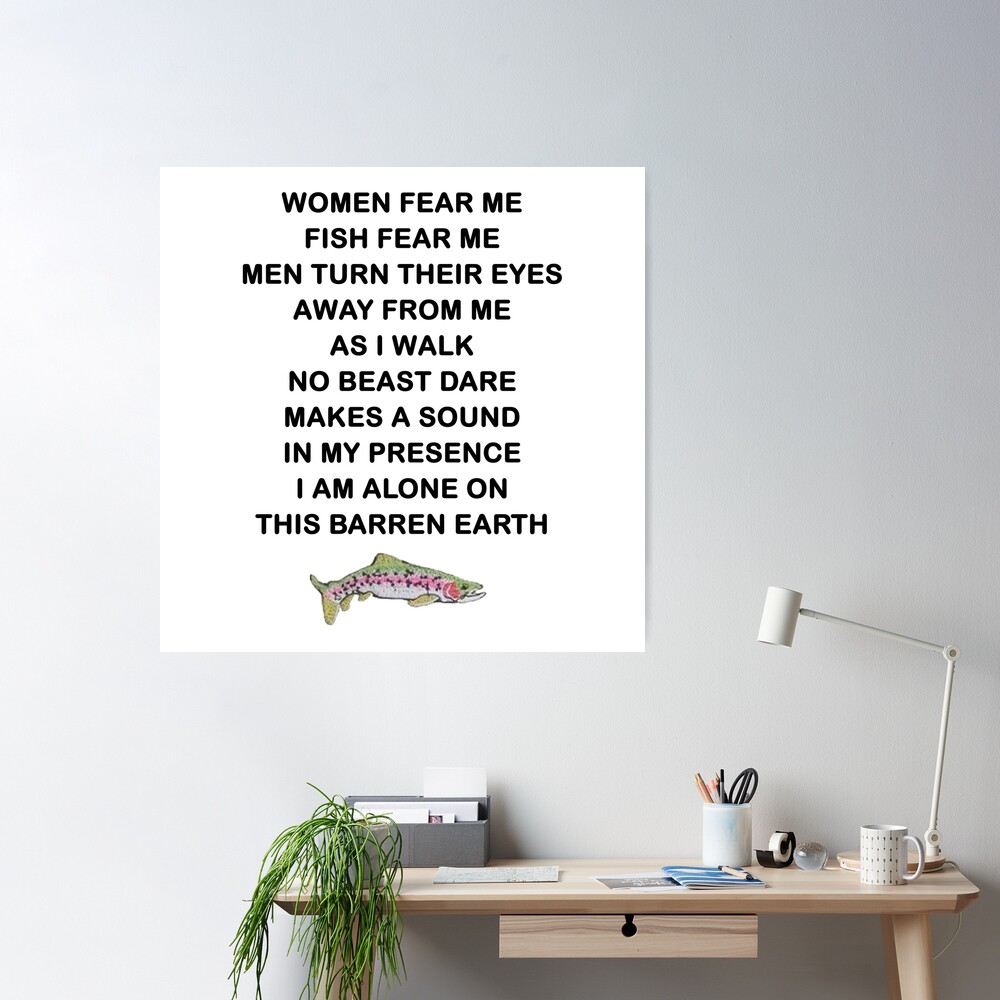 Women Want Me, Fish Fear Me - Hand Drawn Lwttering Phrase. Stock Vector -  Illustration of poster, club: 160385768