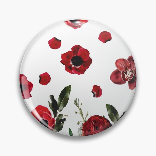 Item preview, Modern Red Flowers, Petals and Green Leaves designed and sold by Pavnud.