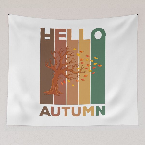 Item preview, Hello Autumn - Retro Vintage Design for Fall lovers designed and sold by Kipcio.