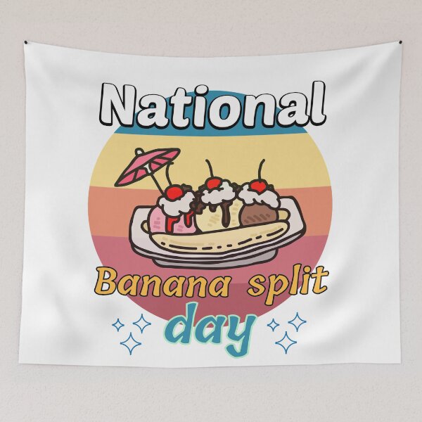 Item preview, National day of the banana split and its lovers designed and sold by Georgeox.