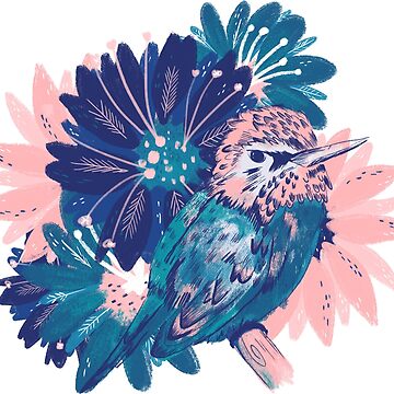 Artwork thumbnail, Hummingbird Floral by Joannemk