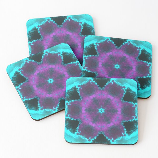 Artikelvorschau, Psychedelisches Kaleidoskop Pink Lila und Teal entworfen und verkauft von WormholeOrbital.