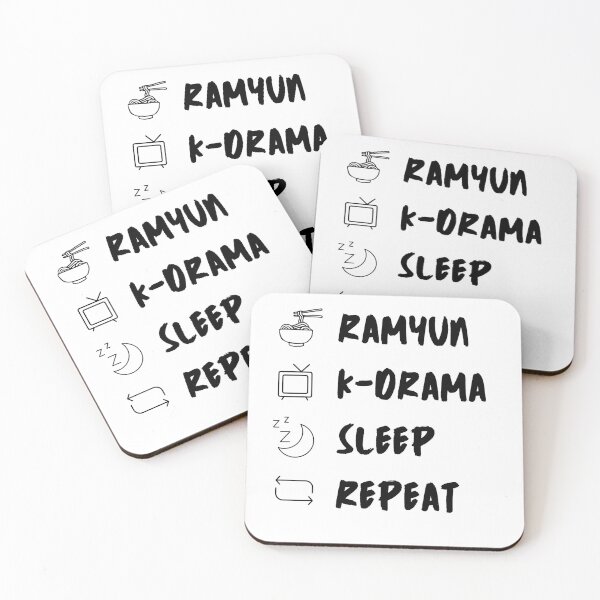 Item preview, RAMYUN, KDRAMA, SLEEP, REPEAT designed and sold by blacksugarkw.