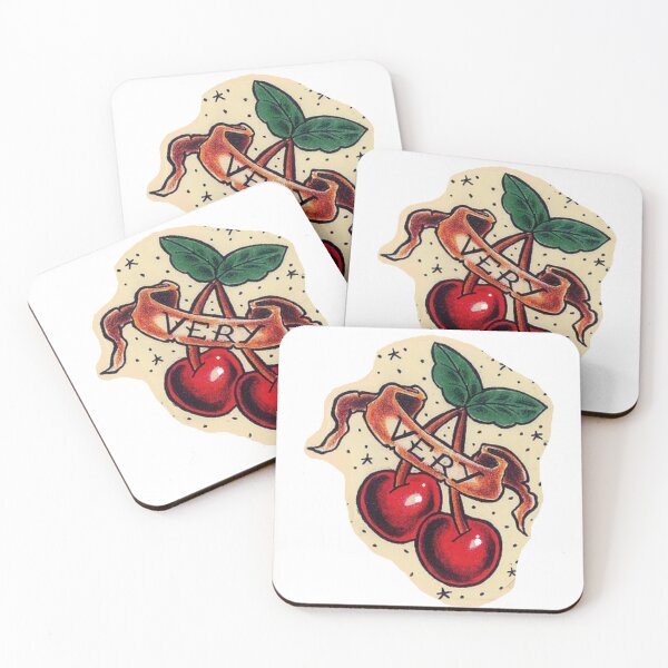 Item preview, VERY CHERRY TATTOO flash art original design designed and sold by 999shirts.