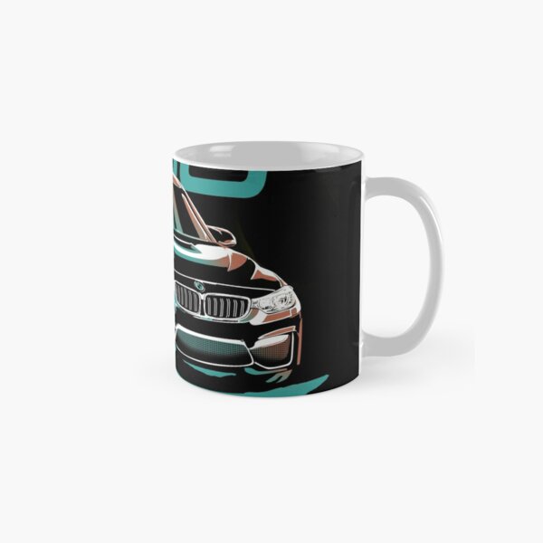 Silver BMW 3 series, E30, illustration Coffee Mug