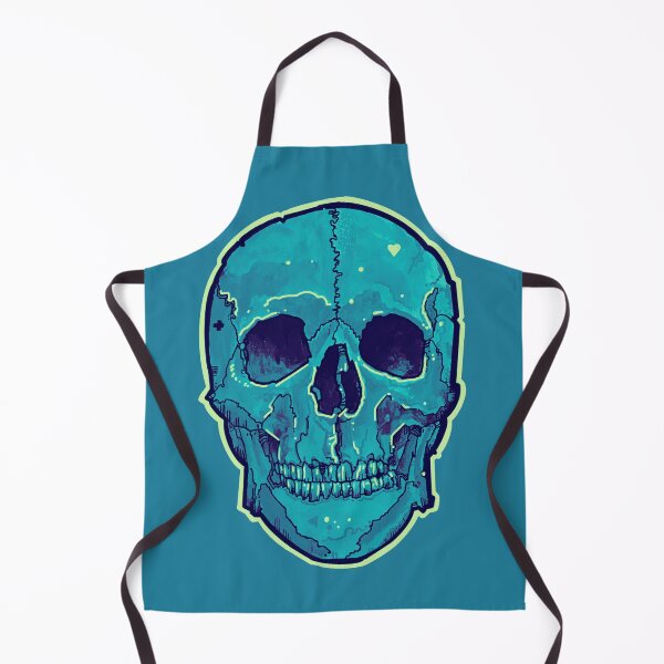 Item preview, aqua blue human skull  designed and sold by weilertsen.
