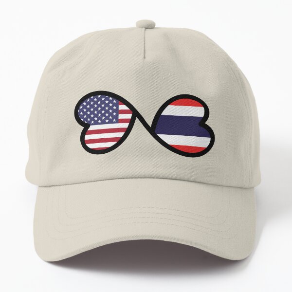 Artikel-Vorschau von Thailand USA Infinity Hearts Flagge, amerikanisches Thai, designt und verkauft von Celticana.