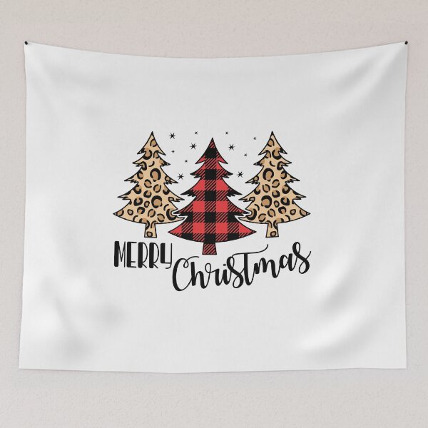 Item preview, Merry Christmas Cheetah and Buffalo Plaid Design designed and sold by eham93.