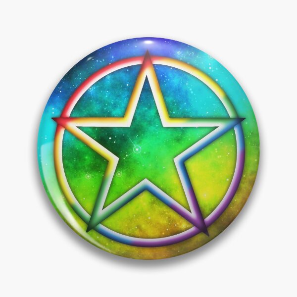 Item preview, Pentagrama arcoiris en el espacio designed and sold by paintedkat.