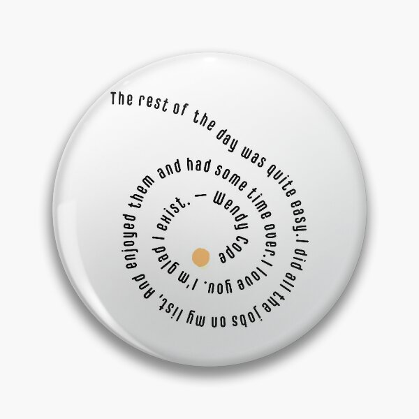 Item preview, The Orange Wendy Cope | Spiral Quote designed and sold by llevine2934.