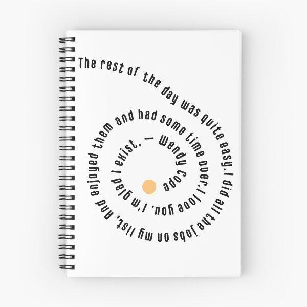 Item preview, The Orange Wendy Cope | Spiral Quote designed and sold by llevine2934.