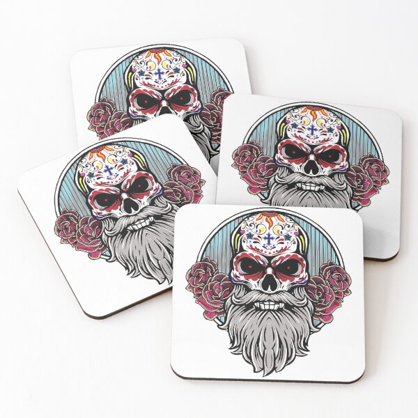 Item preview, Day of the dead bearded skull designed and sold by TWPhoto.