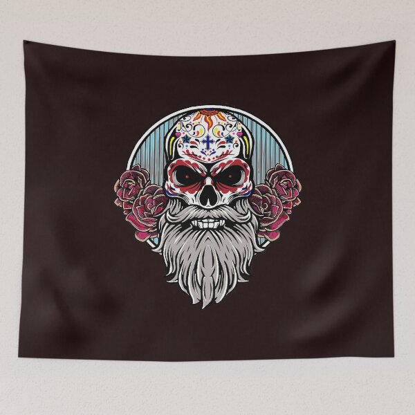Item preview, Day of the dead bearded skull designed and sold by TWPhoto.