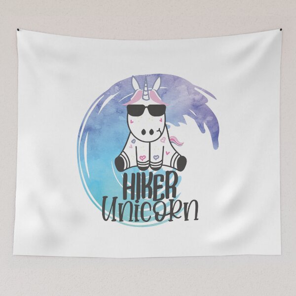 Item preview, Hiker unicorn watercolor designed and sold by Kidzz.