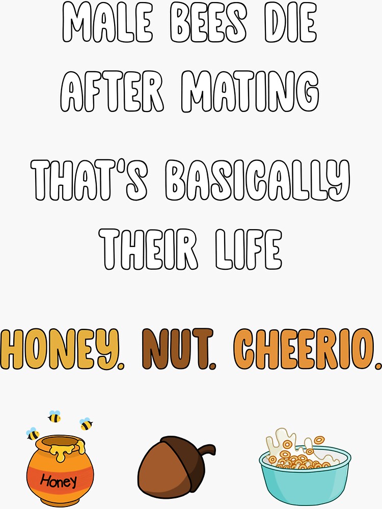"Dad Joke Honey Nut" Sticker for Sale by PaigePop Redbubble