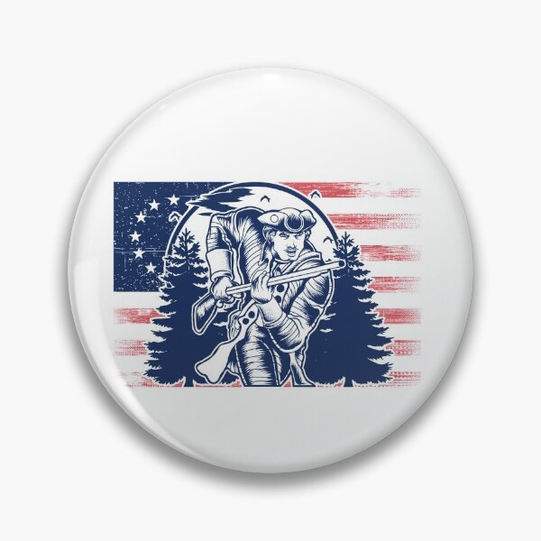 Item preview, Distressed Minuteman Patriot Soldier 13 Star Flag designed and sold by fra02.