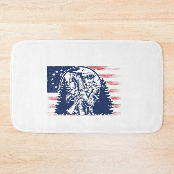 Item preview, Distressed Minuteman Patriot Soldier 13 Star Flag designed and sold by fra02.