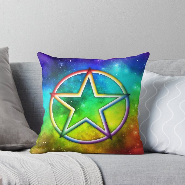 Artikelvorschau, Regenbogen-Pentagramm im Weltraum entworfen und verkauft von paintedkat.