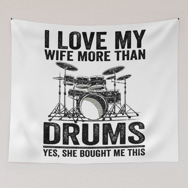 Item preview, I Love My Wife Funny Drummer Gift Drummer Drums Funny Quote designed and sold by Stronzi.