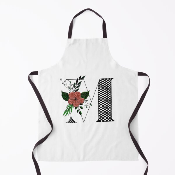 Item preview, Checkerboard Monogram M Floral Watercolor  designed and sold by Playful Pixel Designs.