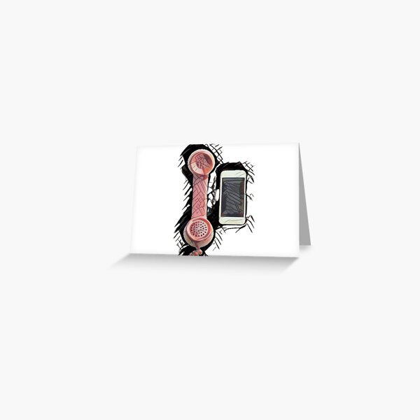  landline cell phone Greeting Card