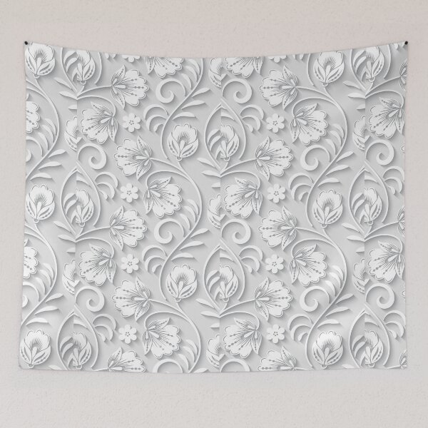 Item preview, 3d Floral White Ornament designed and sold by Ross-Sergey.