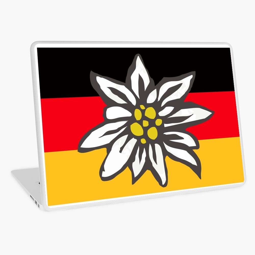 German Flag with Edelweiss