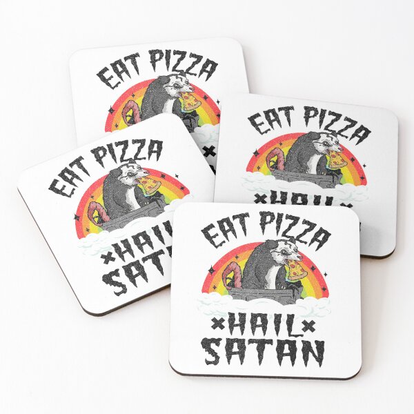 Item preview, Eat Pizza Hail Satan Funny Death Metal designed and sold by Stronzi.
