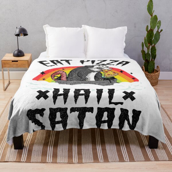 Item preview, Eat Pizza Hail Satan Funny Death Metal designed and sold by Stronzi.