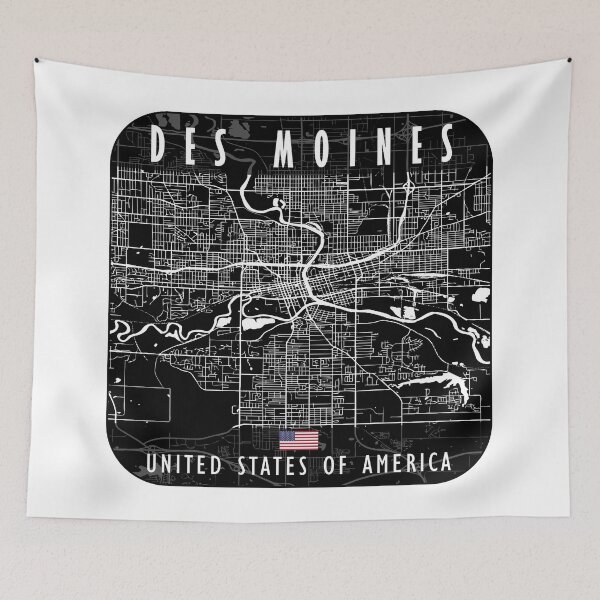 Item preview, DES MOINES MAP USA designed and sold by hatimelhag.