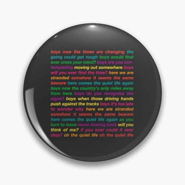 Item preview, Japan - "Quiet Life" Lyrics designed and sold by Only Japan, Bowie, New Order, Ultravox.