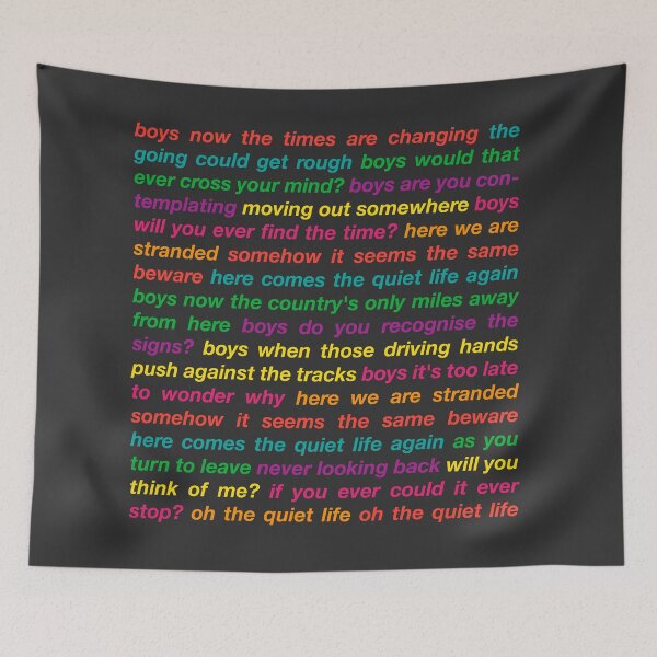 Item preview, Japan - "Quiet Life" Lyrics designed and sold by Only Japan, Bowie, New Order, Ultravox.