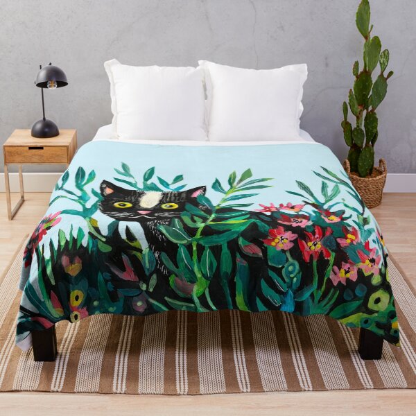 Item preview, Cat in the garden designed and sold by Lemontreeart63.