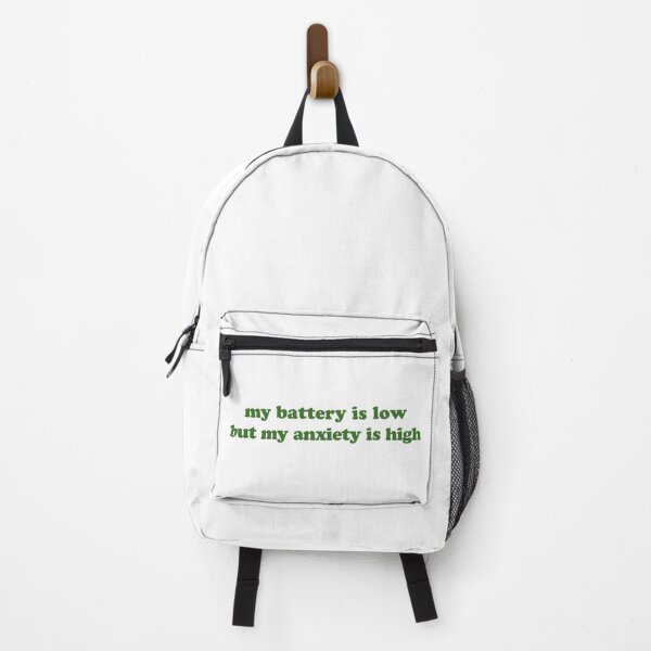 Item preview, My Battery Is Low But My Anxiety is High (Green) designed and sold by Candace Offman.