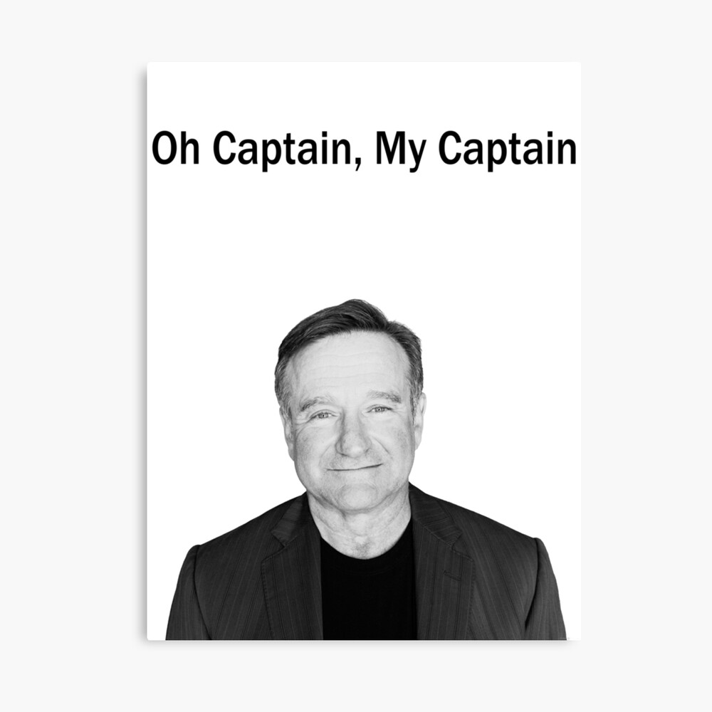  oh captain my captain robin williams canvas print by alwatkins1