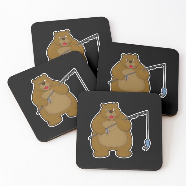 Item preview, Bear at Fishing with Fishing rod & Fish designed and sold by Snabdesign84.
