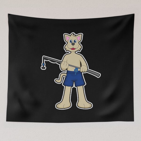 Item preview, Dog Angler Fishing rod Fishing designed and sold by Snabdesign84.