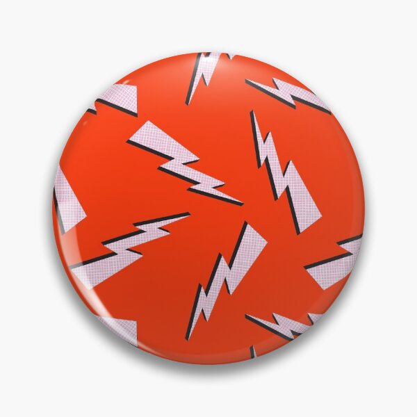 Item preview, Retro Lightning bolt thunder flash red designed and sold by Milatoo.