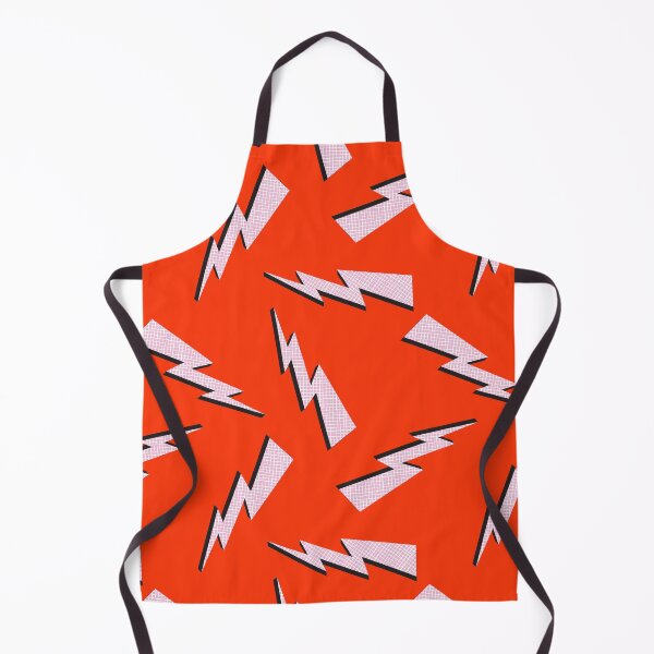 Item preview, Retro Lightning bolt thunder flash red designed and sold by Milatoo.